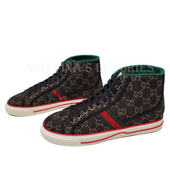 GUCCI MENS SNEAKERS TENNIS 1977 GG SUPREME CANVAS SHOES sz 10 10.5 US - Picture 3 of 16